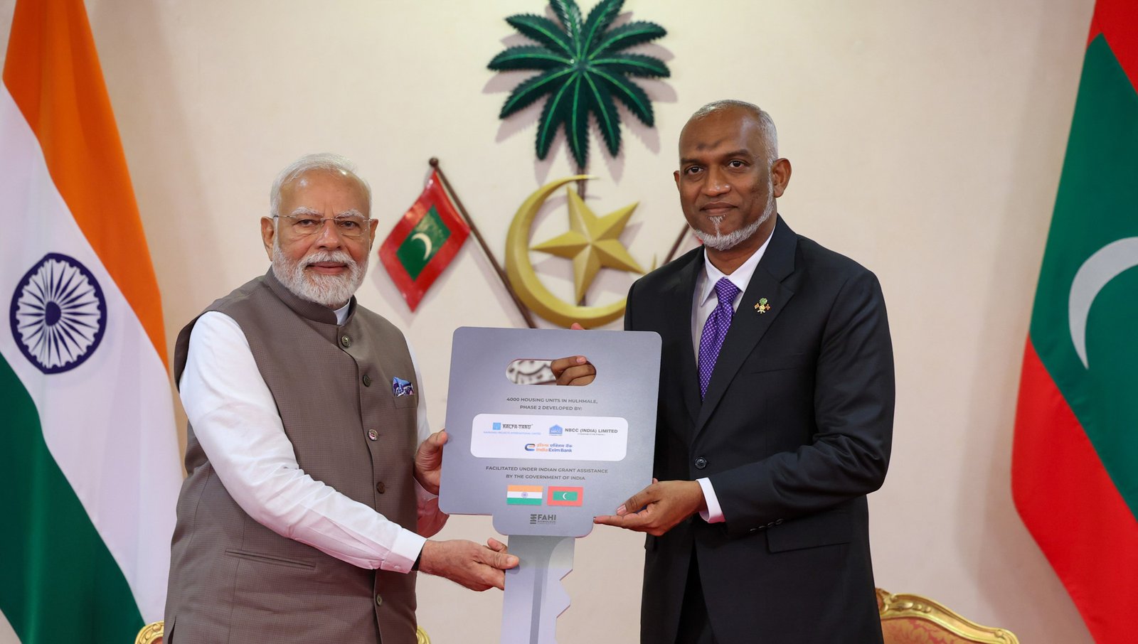 PM met the President of Maldives, Dr. Mohamed Muizzu ahead of Exchange of MoUs between India and Maldives at Malé, in Maldives on July 25, 2025.