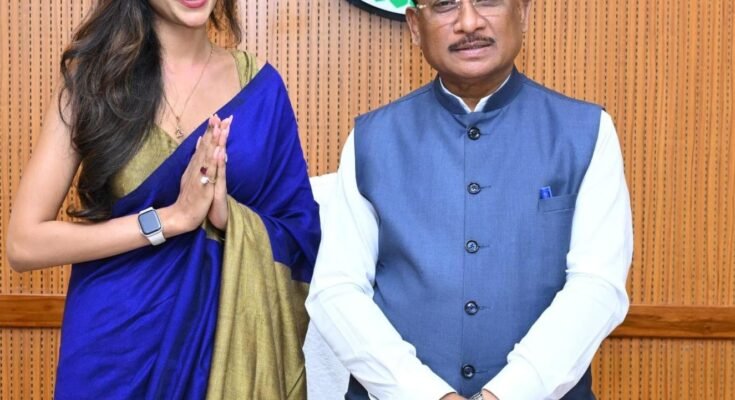 MISS INDIA CHHATTISAGARH ANUSKA MEET CM SAI