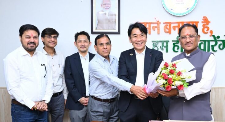 Japan delegation meeting CM Vishnu Deo Sai in Raipur for investment discussion