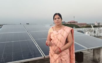Devshri Sahu solar panel installation under PM Surya Ghar Yojana in Chhattisgarh