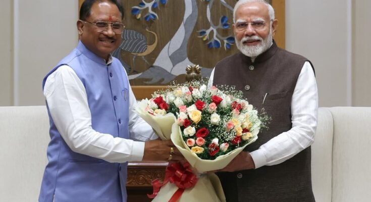 cm vishnu sai with pm modi