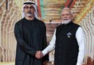 PM shakes hands with the leaders of the 18th BRICS Summit at the Bharat Mandapam, in New Delhi on September 12, 2026.