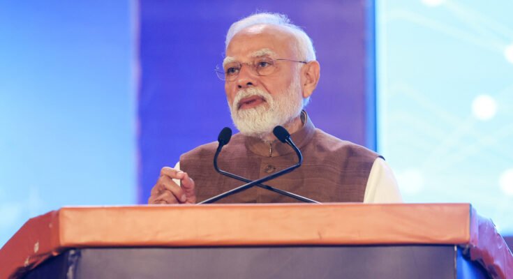 PM addressing at the inauguration of the Emerging Science, Technology and Innovation Conclave, 2026 at Bharat Mandapam, in New Delhi, on October 27, 2026.